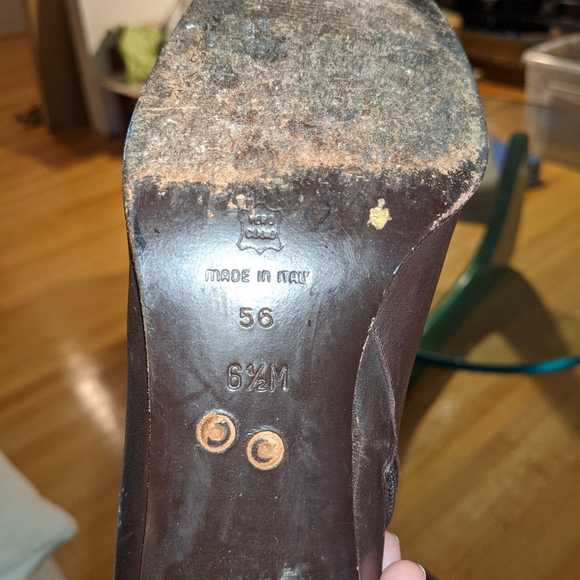 Brown leather boots, women's size 6.5 - Picture 6 of 7